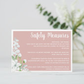 ロマンチックな白い花 安全対策 ウェディング エンクロージャーカード (スタンド正面)