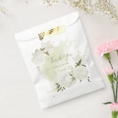 ロマンチックな白い葉花は結婚緑 フェイバーバッグ (封をした状態)