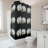 ロマンチックな白い蘭、熱帯のフローラ写真 シャワーカーテン (インサイチュ)