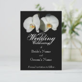 ロマンチックな白い蘭、熱帯のフローラ写真 セーブザデート (スタンド正面)