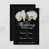 ロマンチックな白い蘭、熱帯のフローラ写真 セーブザデート (正面/裏面)