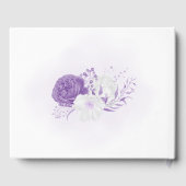 ロマンチックな白と紫の結婚花 ゲストブック (裏面)