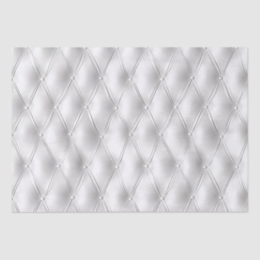 ロマンチックな白フェイク革 薄葉紙 (正面)