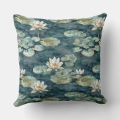 ロマンチックな白人湖の愛 クッション (裏面)