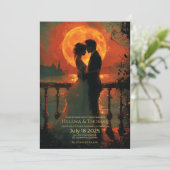 ロマンチックな白熱電球 招待状 (スタンド正面)