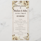 ロマンチックな白素朴バラフラットプログラム プログラム (正面)