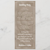 ロマンチックな白素朴バラフラットプログラム プログラム (裏面)