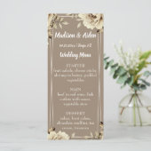 ロマンチックな白素朴バラフラットメニュー メニュー (スタンド正面)