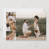 ロマンチックな白結婚ハートの写真ありがとう サンキューカード (正面)