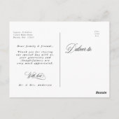 ロマンチックな白結婚書写真はがき ポストカード (裏面)