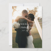 ロマンチックな白結婚本の写真ありがとう サンキューカード (正面)