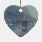 ロマンチックな白鳥モノグラム写真の追加 セラミックオーナメント (裏面)