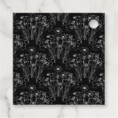 ロマンチックな白黒ボタニッ結婚クの感謝の気持ち フェイバータグ (裏面)