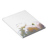 ロマンチックな白、黄色、オレンジ、黄金色の琥珀のバラ ノートパッド (アングル)