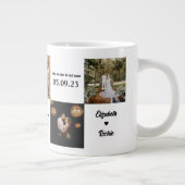 ロマンチックな瞬間パーソナライズされたの写真 ジャンボコーヒーマグカップ (右)