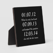 ロマンチックな瞬間 オーダーメイドのデート オーダーメイドの結婚式 フォトプラーク (正面)