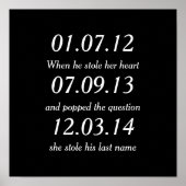 ロマンチックな瞬間 オーダーメイドのデート オーダーメイドの結婚式 ポスター (正面)