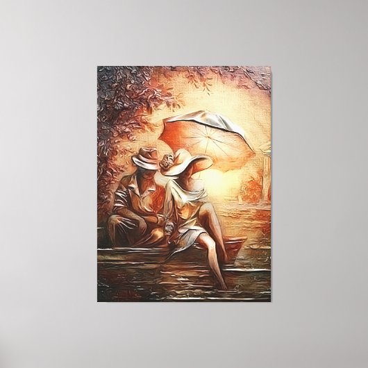 ロマンチックな瞬間 キャンバスプリント (正面)