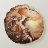 ロマンチックな瞬間 ラウンドクッション (裏面)