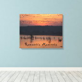 ロマンチックな瞬間Birds at sunrise photo with文字 キャンバスプリント (インサイチュ (ウッドフロア))