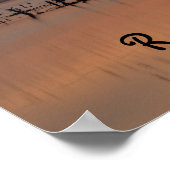 ロマンチックな瞬間Birds at sunrise photo with文字 ポスター (角)