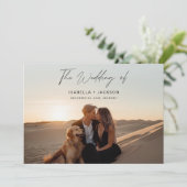 ロマンチックな砂漠をテーマ結婚にした写真 招待状 (スタンド正面)