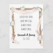 ロマンチックな私はあなたを愛するアニバーサリーボホウェアカラー ポストカード (正面)