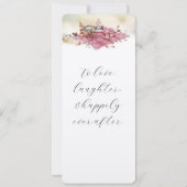 ロマンチックな秋のウェディングメニュー 招待状 (裏面)