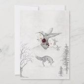 ロマンチックな秋のウッドランドフローラ結婚クレスト 招待状 (裏面)