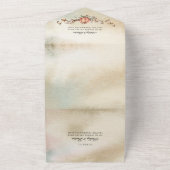 ロマンチックな秋のカボチャモノグラム | Old Barn Invita オールインワン招待状 (外側)