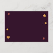 ロマンチックな秋のダリアウェディングレセプション エンクロージャーカード (裏面)