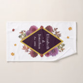 ロマンチックな秋のダリア ハンドタオル (ハンドタオル)