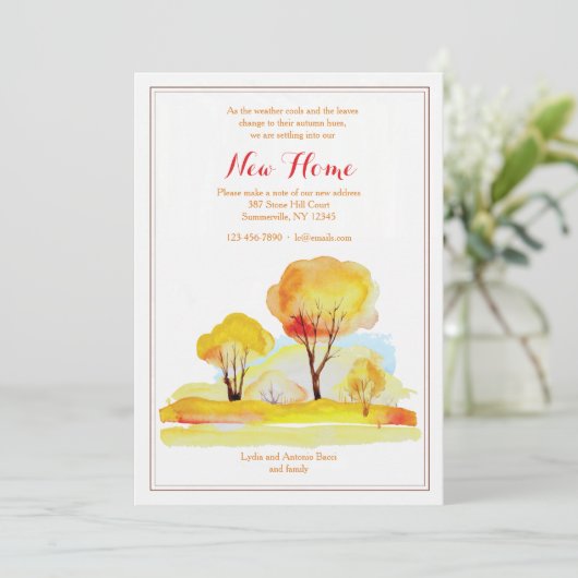 ロマンチックな秋の動きの発表 案内状 (スタンド正面)