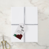 ロマンチックな秋の屋外ウェディング 美しい赤いバラ ギフトタグ (より糸付き)