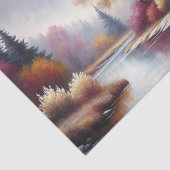 ロマンチックな秋の川の風景のデクページ 薄葉紙 (詳細)