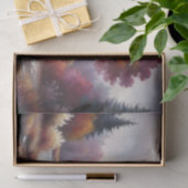 ロマンチックな秋の川の風景のデクページ 薄葉紙 (ギフト)