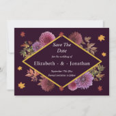 ロマンチックな秋の結婚ダリア セーブザデート (正面)