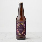 ロマンチックな秋の結婚ダリア ビールラベル (正面)