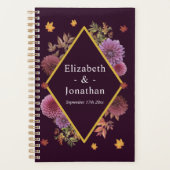 ロマンチックな秋の結婚ダリア プランナー手帳 (正面)