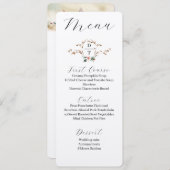 ロマンチックな秋の結婚式メニュー 招待状 (正面/裏面)