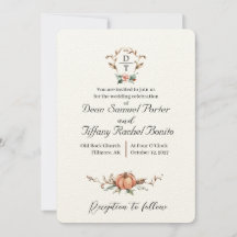 ロマンチックな秋の結婚式