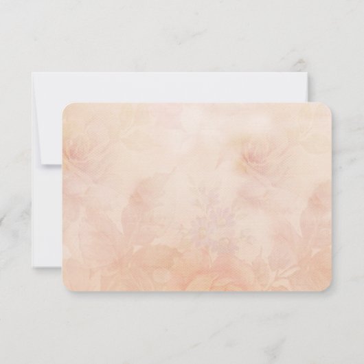 ロマンチックな秋インラブウェディングRSVP招待状 出欠カード (裏面)