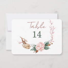 ロマンチックな秋テーブル番号 セーブザデート