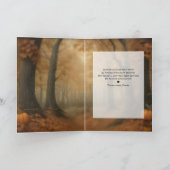 ロマンチックな秋フクロウ歌秋周年記念森 シーズンカード (内部)