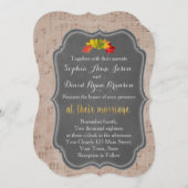 ロマンチックな秋ミュージックシート結婚式招待状 招待状 (正面/裏面)