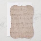 ロマンチックな秋ミュージックシート結婚式招待状 招待状 (裏面)