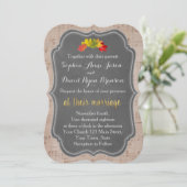 ロマンチックな秋ミュージックシート結婚式招待状 招待状 (スタンド正面)