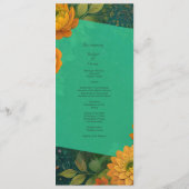 ロマンチックな秋結婚のフローラメニュー&プログラム プログラム (裏面)