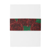 ロマンチックな秋結婚屋外の美しい赤いバラ 招待状ベリーバンド (裏面例)