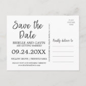 ロマンチックな童話の書記日付の写真を保存 案内ポストカード (裏面)